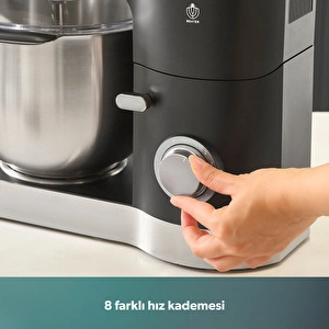Homend Artfood 3025h Hamur Yoğurma Makinesi Siyah 1200W 5,5L görseli 3