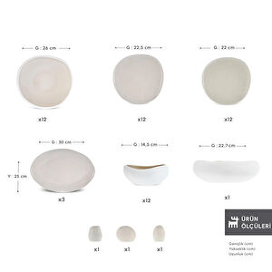 Karaca Earth Collection Cupid 55 Parça 12 Kişilik Yemek Takımı