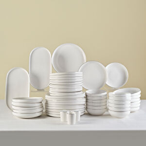 Karaca Stream Bone Saturn 53 Parça 12 Kişilik Yemek Takımı Platin 