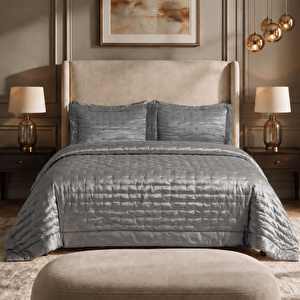 Karaca Home Glamour Çift Kişilik Yatak Örtüsü Gri