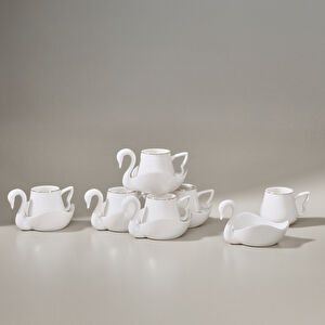 Karaca Swan 6 Kişilik Kahve Fincan Takımı 90 ml