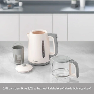 Homend Royaltea 1756H Çay Makinesi Beyaz görseli 3