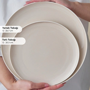 Karaca Earth Collection Clay 55 Parça 12 Kişilik Yemek Takımı Bej görseli 5