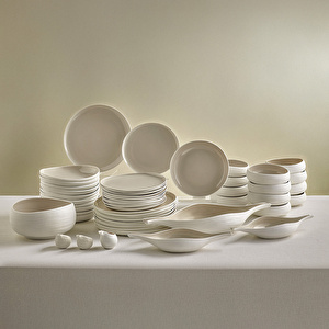 Karaca Earth Collection Clay 55 Parça 12 Kişilik Yemek Takımı Bej