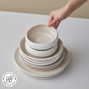 Karaca Earth Collection Clay Shiny Beige 55 Parça 12 Kişilik Yemek Takımı görseli 9
