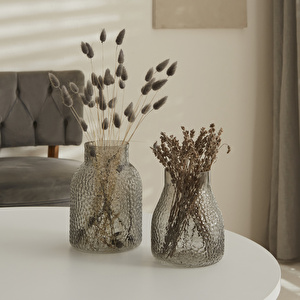 Karaca Home Ella Vazo Gri 12,5x16 cm