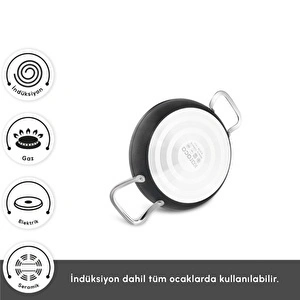 Karaca Biogranit Power-Inox Monet 4 Parça Sahan Set Siyah görseli 4