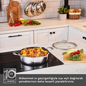 Karaca Plasma Steel 316+ 3Ply Karnıyarık Tencere 26 cm görseli 5