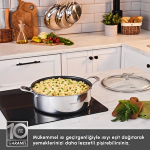 Karaca Plasma Steel 316+ 3Ply Karnıyarık Tencere 30 cm görseli 5