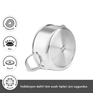 Karaca Plasma Steel 316+ 3Ply Karnıyarık Tencere 30 cm görseli 7