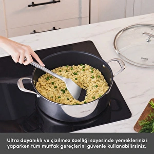 Karaca Plasma Steel 316+ 3Ply Karnıyarık Tencere 30 cm görseli 4