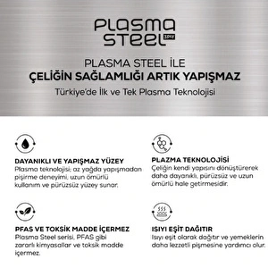 Karaca Plasma Steel 316+ 3Ply Sahan 20 cm görseli 10