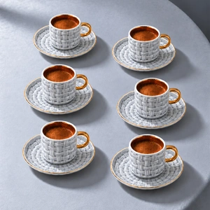 Karaca Braid 6 Kişilik Kahve Fincanı 100 Ml Mavi