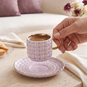 Karaca Braid 6 Kişilik Kahve Fincanı Lila 100 ml görseli 4