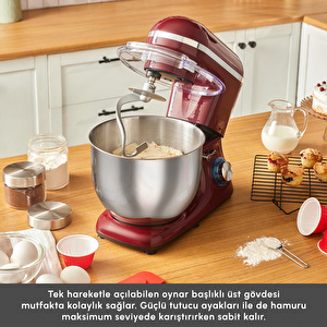 Karaca Chefcrafter Hamur Yoğurma Makinesi Red 1900W 7L görseli 4