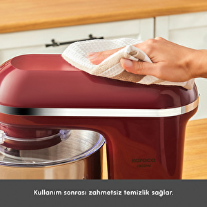 Karaca Chefcrafter Hamur Yoğurma Makinesi Red 1900W 7L görseli 9