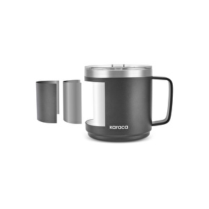 Karaca Thermal Çift Katmanlı Çelik Mug 420 ml Siyah görseli 7