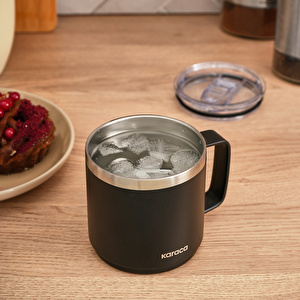 Karaca Thermal Çift Katmanlı Çelik Mug 420 ml Siyah görseli 6