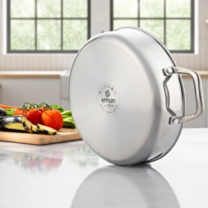 Emsan Pro Tri Ply Karnıyarık Tencere Çelik 24 cm görseli 6