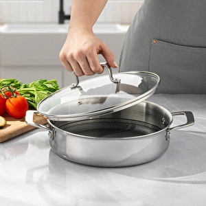 Emsan Pro Tri Ply Karnıyarık Tencere Çelik 28 cm görseli 4