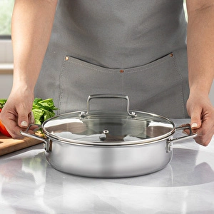 Emsan Pro Tri Ply Karnıyarık Tencere Çelik 28 cm görseli 5