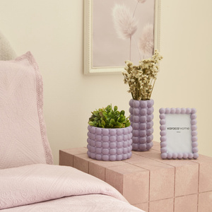 Karaca Home Rocco Silindir Vazo Lila 9,3 x 9,3 x 18 cm görseli 4