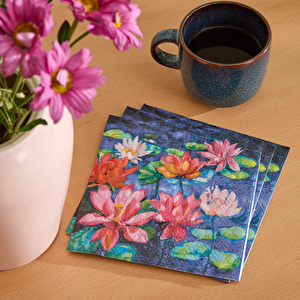 Karaca Home Bellis 20'li Lotus Flower Kağıt Peçete görseli 1