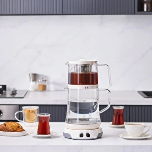 Homend Royaltea 1758H Konuşan Çay Makinesi Beyaz görseli 1