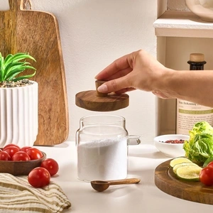 Karaca Mova Akasya Kaşıklı Cam Saklama Kabı 470 ml