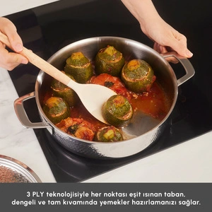 Karaca Power Steel 316+ 3Ply Voyager İndüksiyon Tabanlı 8 Parça Çelik Tencere Seti görseli 5