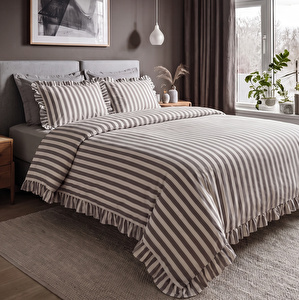 Karaca Home Ripple Tek Kişilik Nevresim Takımı Gri görseli 3