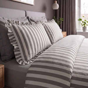 Karaca Home Ripple Tek Kişilik Nevresim Takımı Gri görseli 4