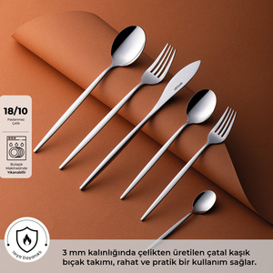 Emsan Hera 72 Parça 12 Kişilik Çatal Kaşık Bıçak Takımı Lüks Kutulu  görseli 1