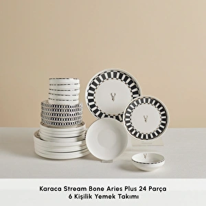 Karaca Stream Bone Aries Plus 24 Parça 6 Kişilik Yemek Takımı görseli 4