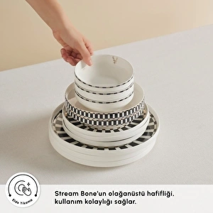 Karaca Stream Bone Aries Plus 24 Parça 6 Kişilik Yemek Takımı görseli 8