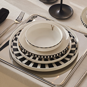 Karaca Stream Bone Aries Plus 24 Parça 6 Kişilik Yemek Takımı