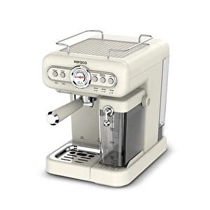 Karaca Vintage Craft Süt Hazneli Espresso, Latte ve Capuccino Makinesi Cream görseli 3