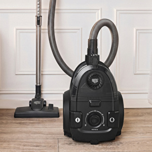 Karaca Vantuz Action Force X10 2 Lt Toz Torbasız Hazneli Elektrikli Süpürge Black 899 W