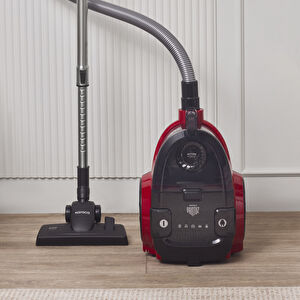 Karaca Vantuz Action Force X10 2 Lt Toz Torbasız Hazneli Elektrikli Süpürge Cherry Red 899 W