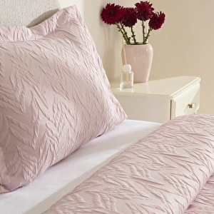 Karaca Home Hollie Çift Kişilik Yatak Örtüsü Pudra görseli 4