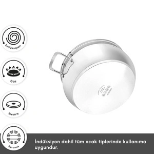 Karaca Montreal İndüksiyon Tabanlı 6 Parça Çelik Midi Set görseli 4