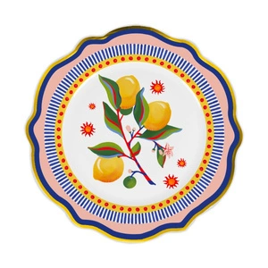 Baci Milano Dolce Vita Limon Desenli Yemek Tabağı 27 Cm görseli 1