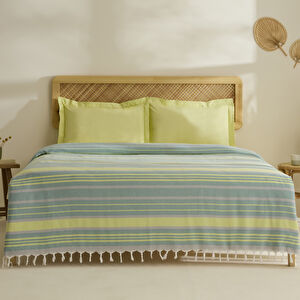 Karaca Home Lynora Çift Kişilik Peştamal Pike Takımı Haki