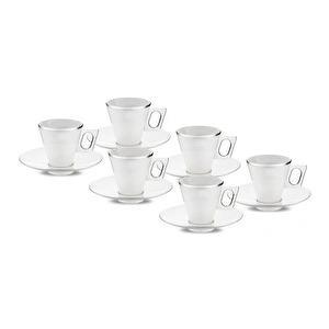 Emsan Zen 6'lı Kahve Fincan Takımı Platin 80 ml görseli 10