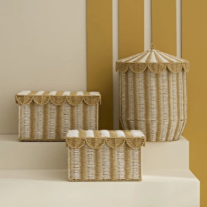 Karaca Home Nelia Kapaklı Organizer Sepet 39x27,5x22 cm görseli 5