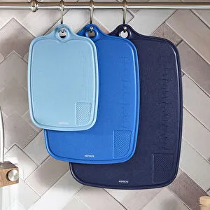 Karaca Triocut 3'lü Kesme Tahtası Mavi