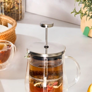 Karaca x Ebru Erke Pia Kiku Çift Cidarlı French Press 350 ml görseli 5