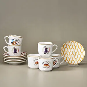 Karaca Bonbon 6 Kişilik Kahve Fincan Takımı 80 ml