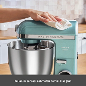 Karaca Mastermaid Chef Ultra D2000W Dijital Ekranlı Hamur Yoğurma Makinesi Tiffany 7L görseli 10