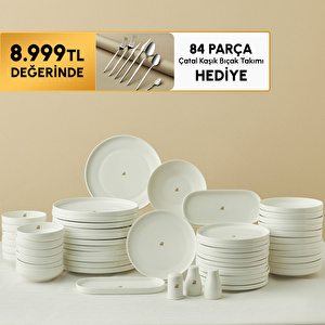 Karaca Stream Bone Sirius Gold Logo 53 Parça 12 Kişilik Yemek Takımı